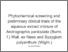 [thumbnail of Phytochemical screening and preliminary clinical trials of the aqueous extract mixture of Andrographis paniculata (Burm. f.) Wall. ex Nees and Syzygium polyanthum(Wight.) Walp leaves in metformin treated patients with type 2 diabetes]